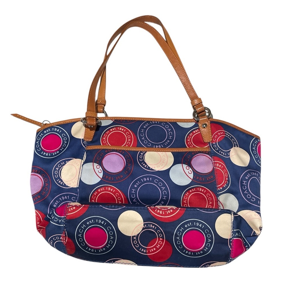 Coach Leah Polka Dot Print Bag - Picture 2 of 4